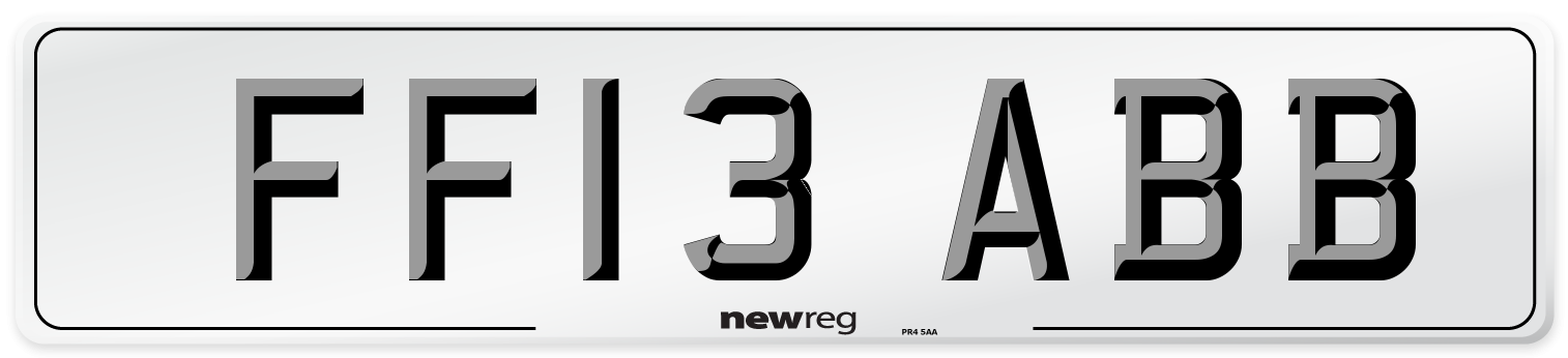 FF13 ABB Number Plate from New Reg
